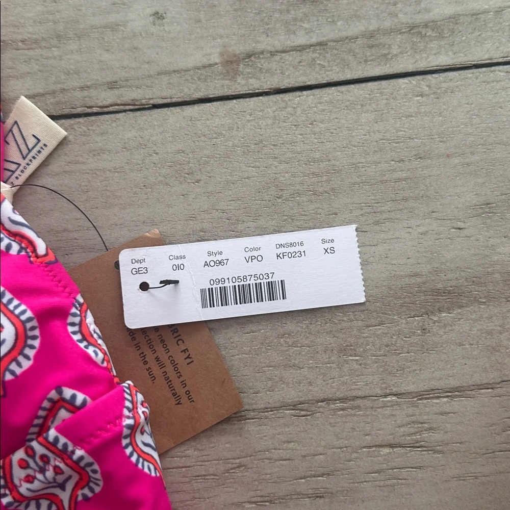 SZ Blockprints™ X J.Crew deep-V french  top /high-waisted bottom in Bagru print